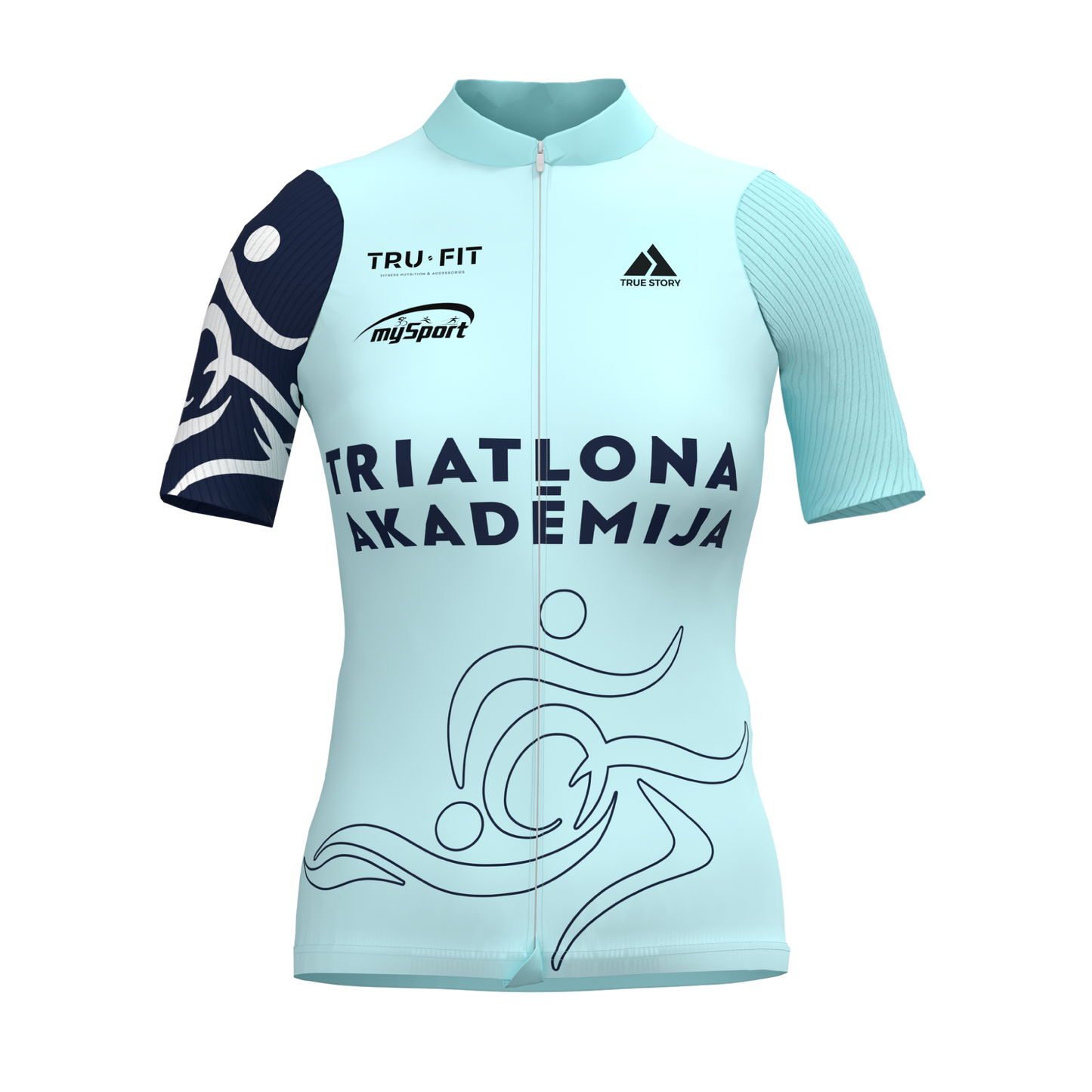 Triatlona akadēmija | SL035W | Velokrekls Evo 5.0 Race ar īsām rokām SIEVIEŠU | ZILS