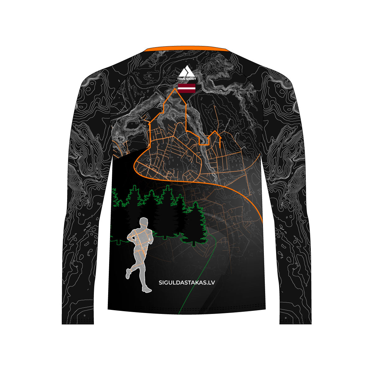 Siguldas Takas | TS701K/LS | Classic mesh orienteering shirt KIDS (long sleeve) | BLACK