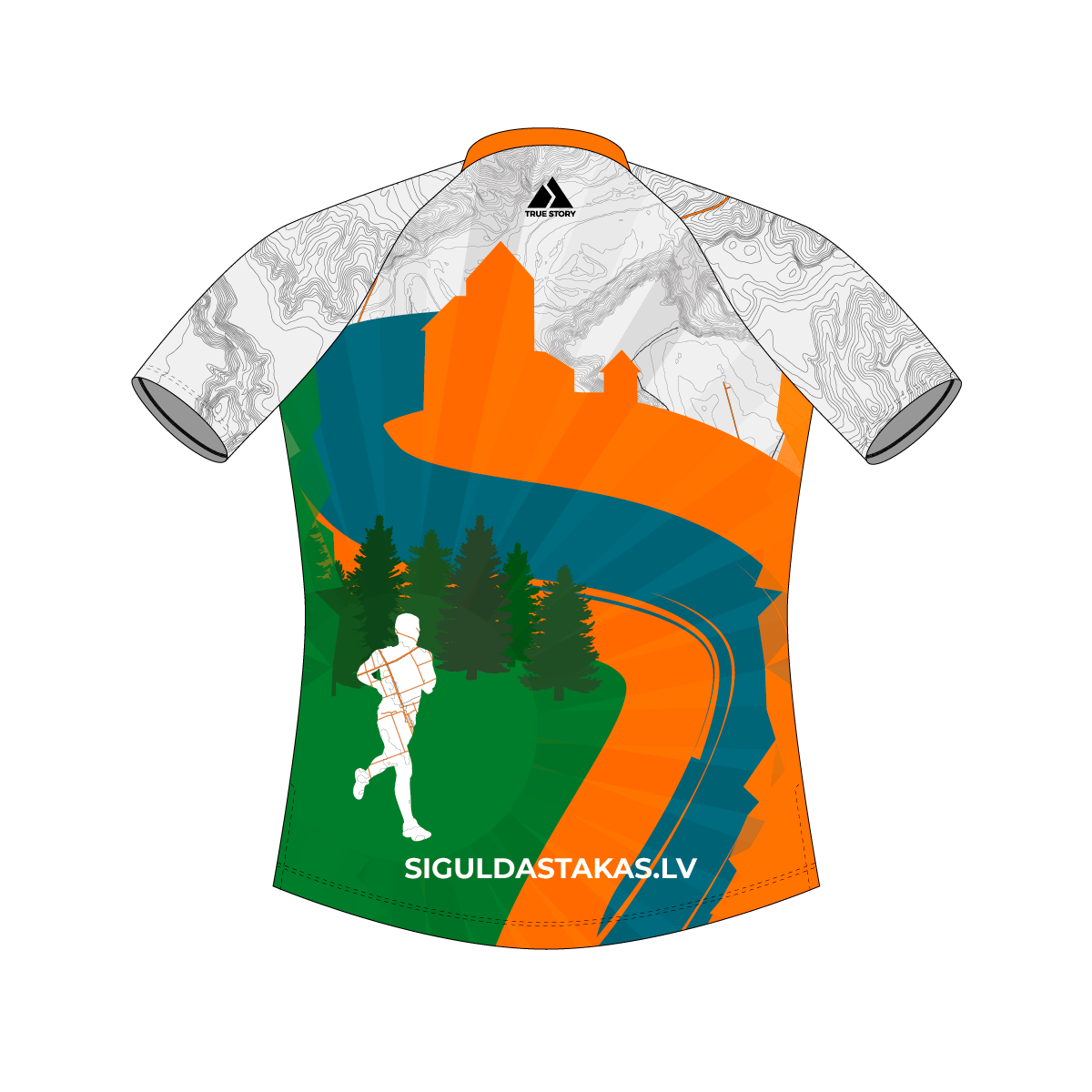 Siguldas Takas | TS702 | Elite orienteering shirt MEN | WHITE