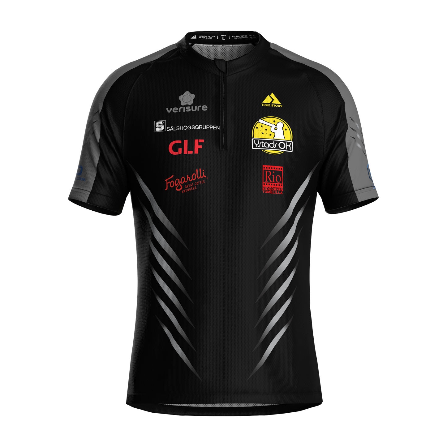 YSTADS | TS702 | Elite orienteering shirt MEN | BLACK