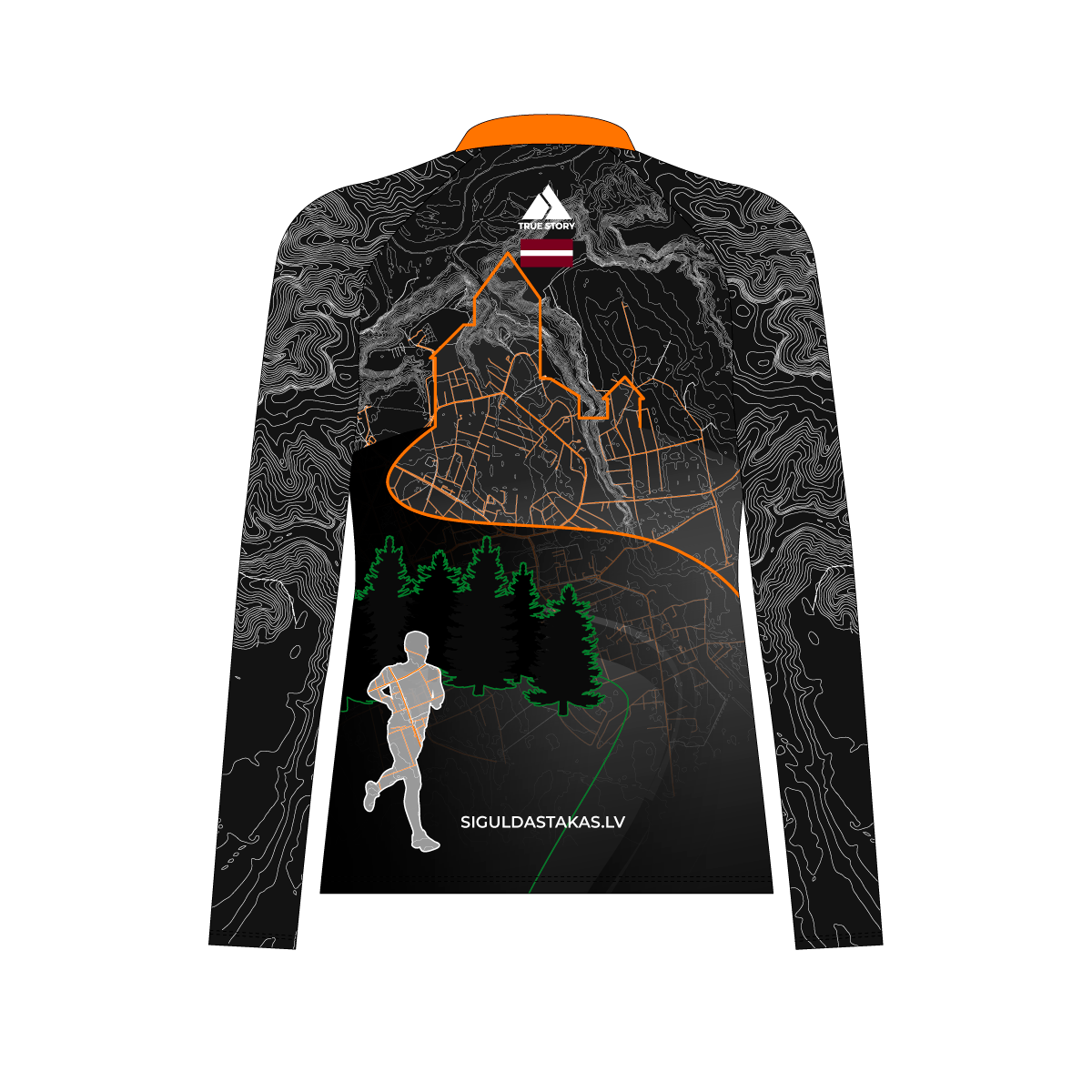 Siguldas Takas | TS702W/LS | Elite orienteering shirt WOMEN (long sleeve) | BLACK