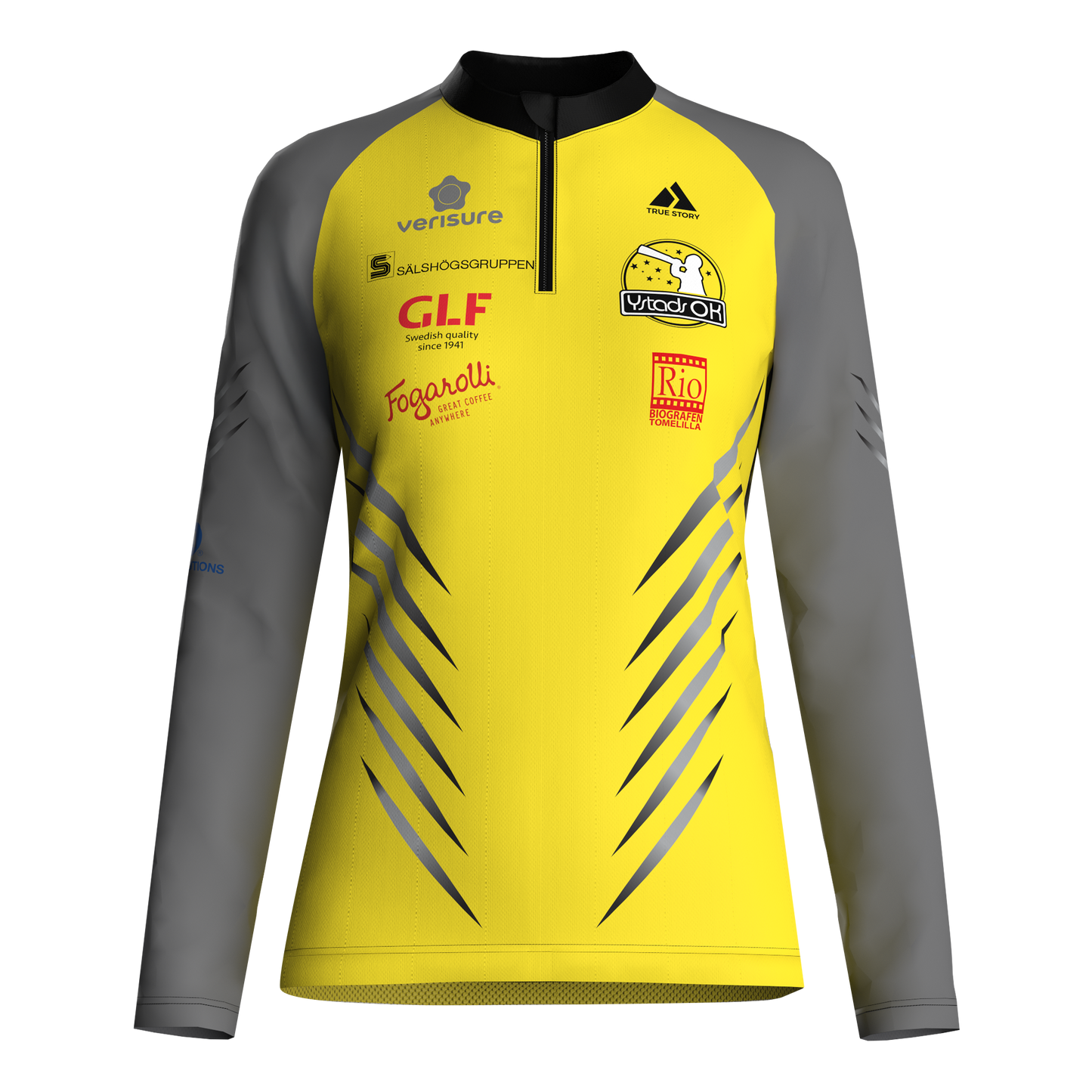 Ystads | TS702W/LS | Elite orienteering shirt WOMEN (long sleeve) | YELLOW
