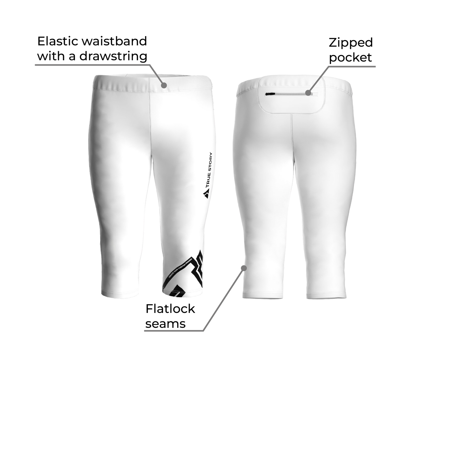 TRUE STORY Elite running tights 3/4