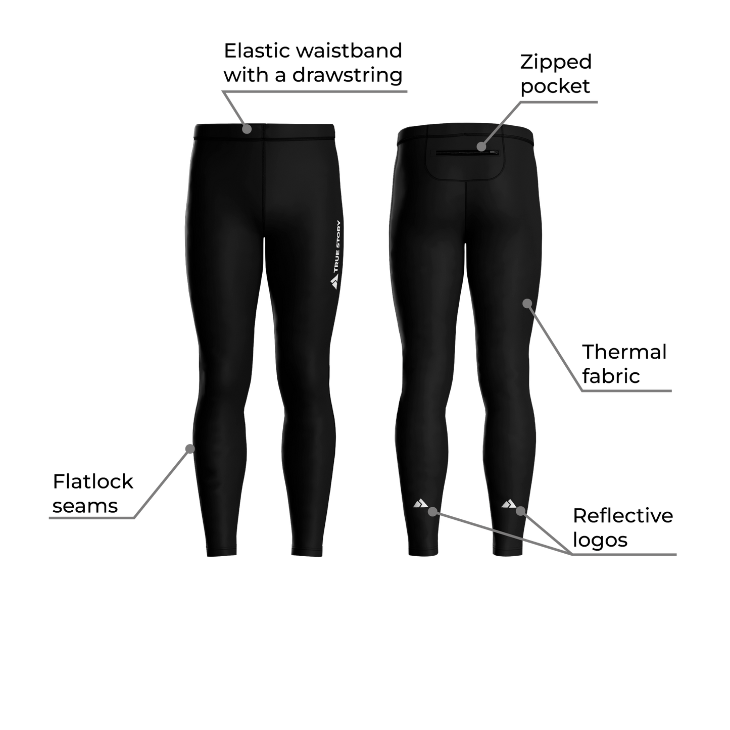 TRUE STORY Winter running tights
