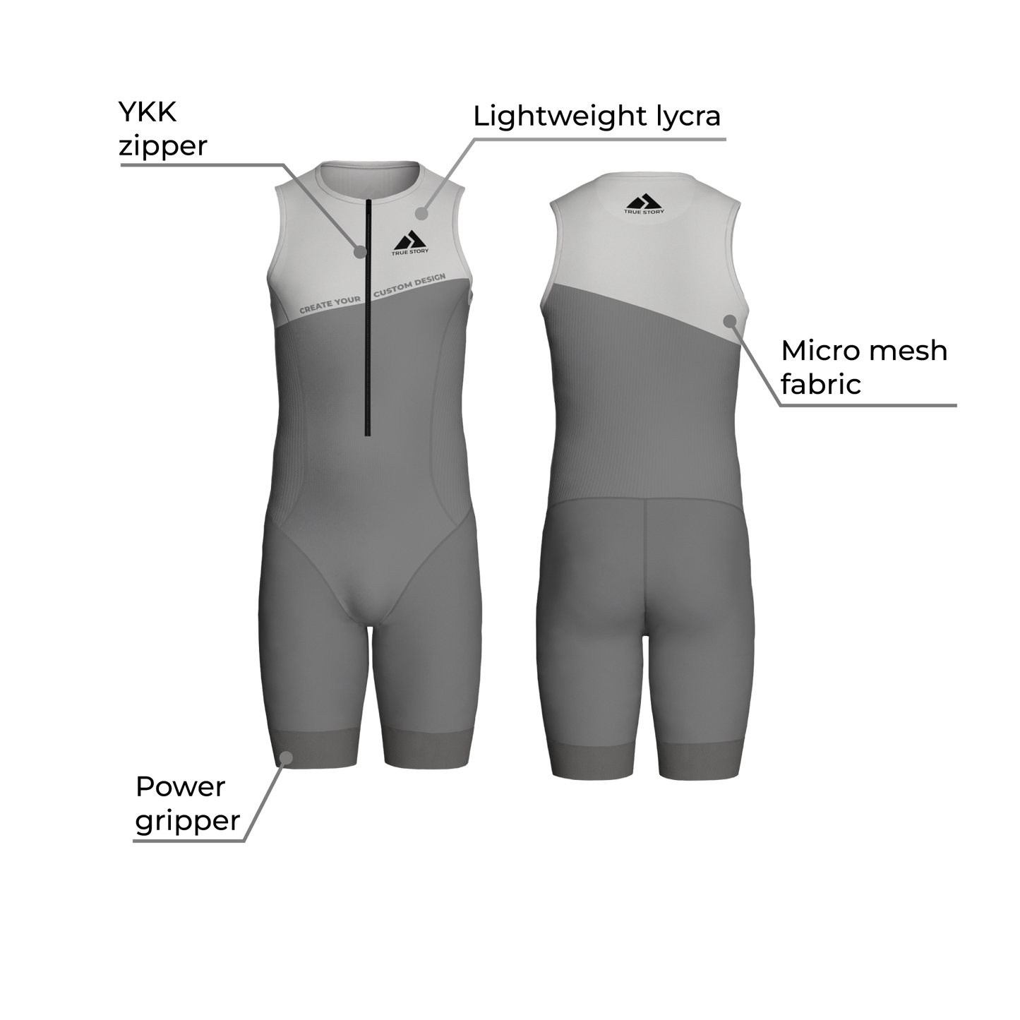 TRUE STORY One piece running suit