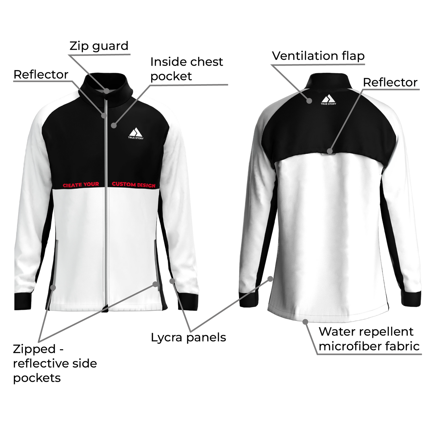 TRUE STORY Shield Warm-up jacket