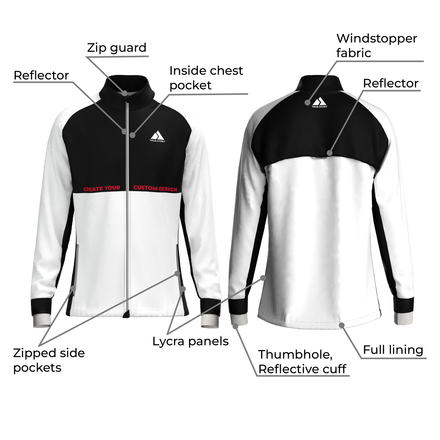 TRUE STORY Windshield training jacket