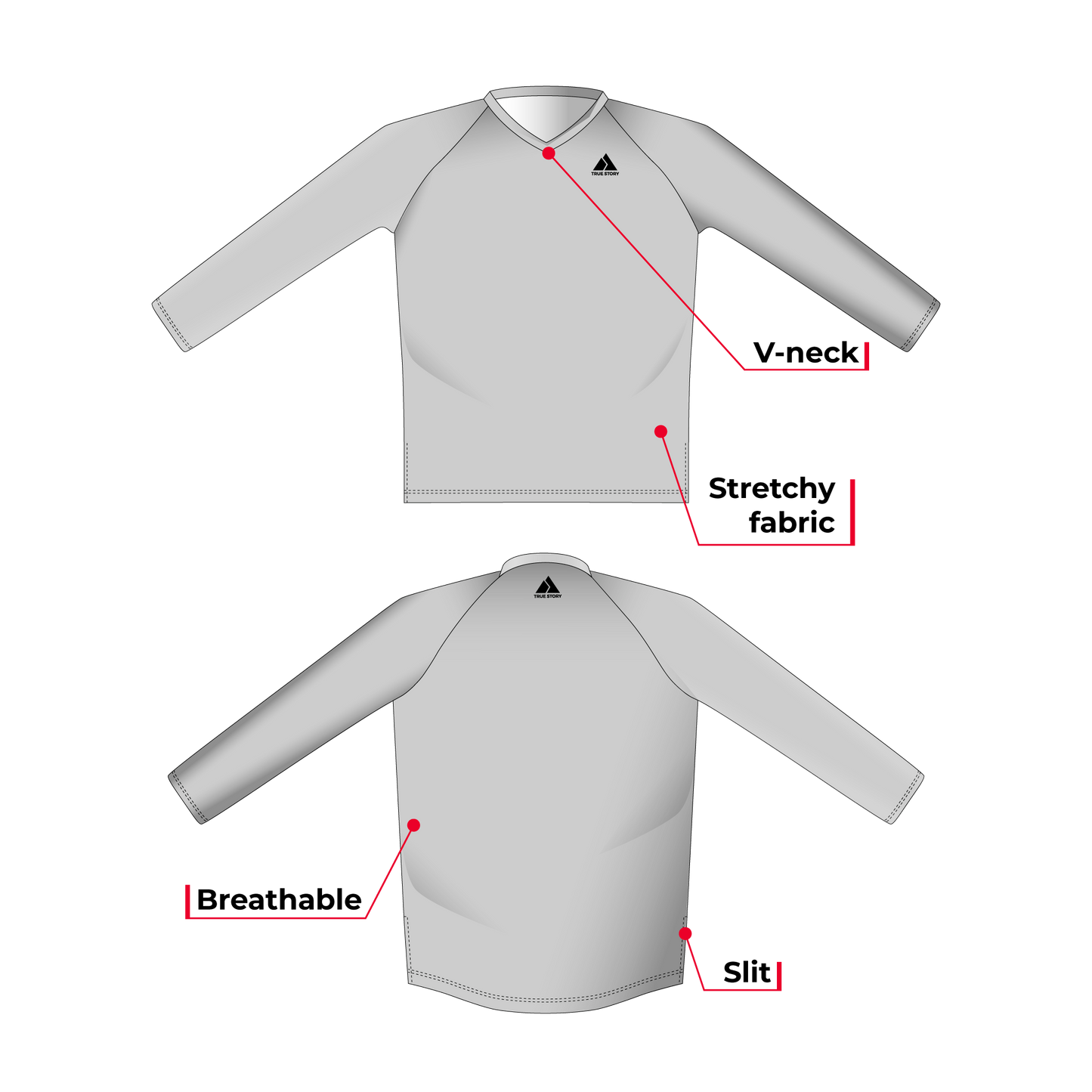 SILUMA | TS762/LS | Classic running shirt MEN (long sleeve)