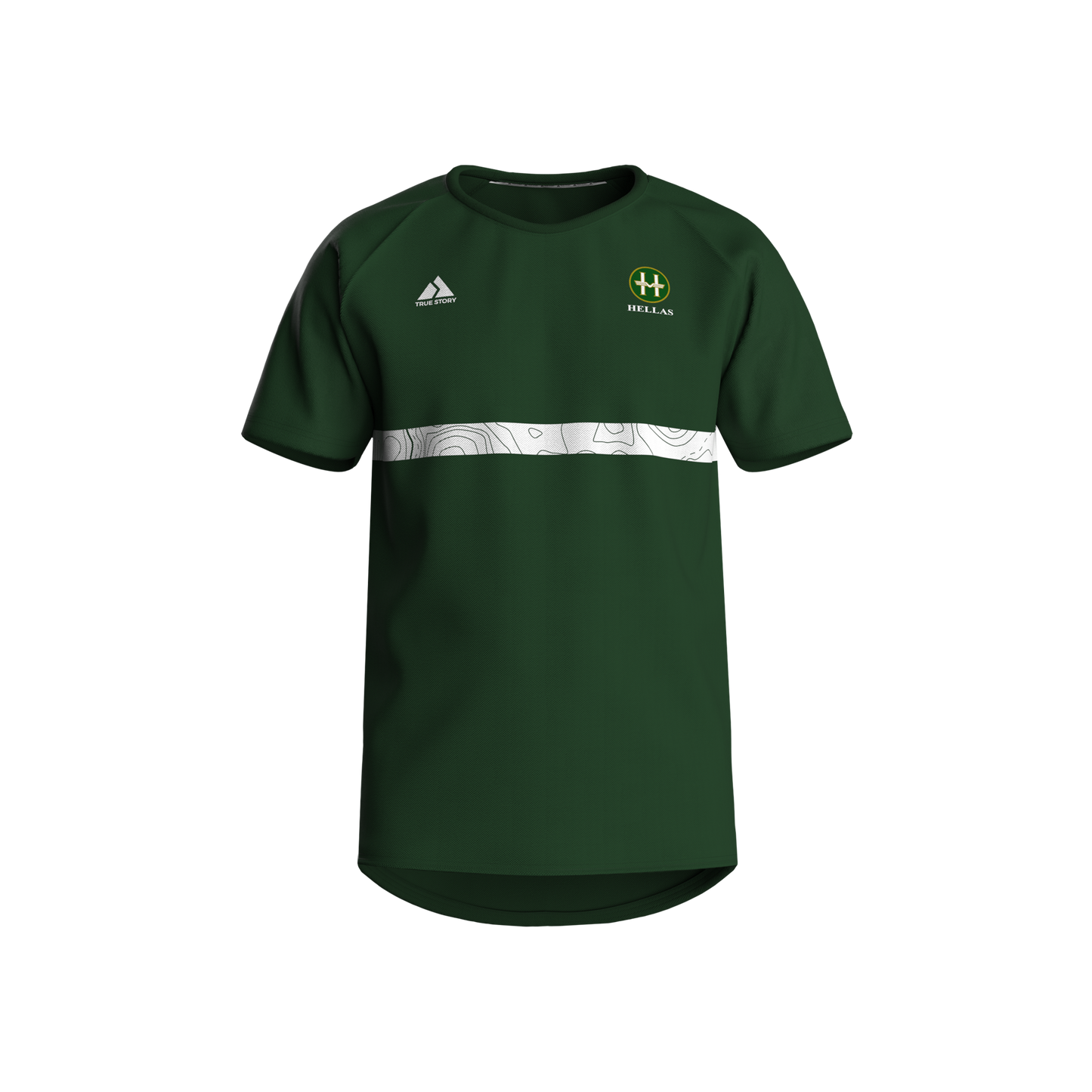 HELLAS | TS761K | Classic running shirt KIDS | GREEN