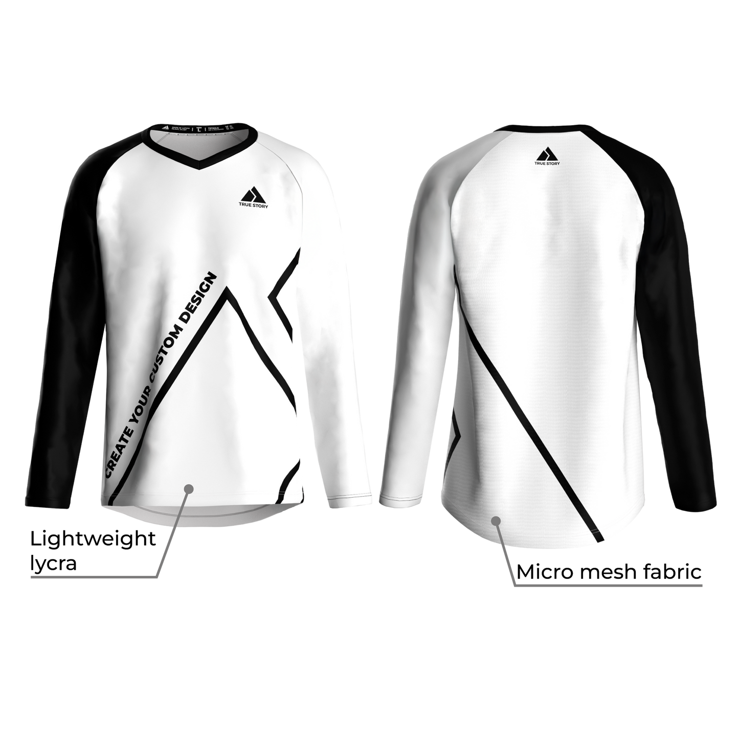 TRUE STORY Classic running shirt, V-neck long sleeve