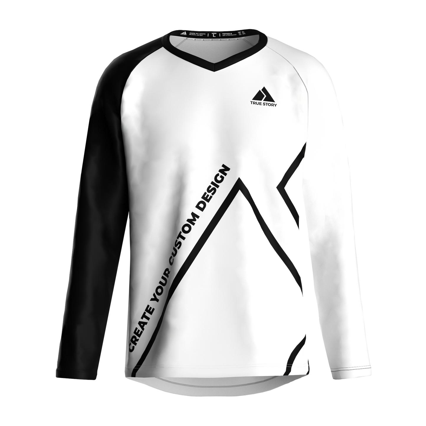 TRUE STORY Classic running shirt, V-neck long sleeve