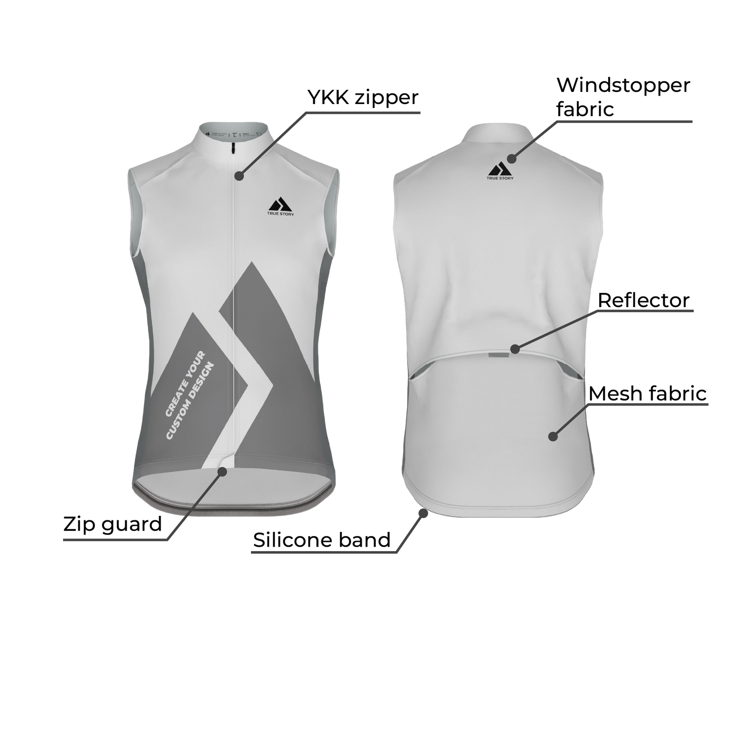 TRUE STORY Cycling vest Windmill