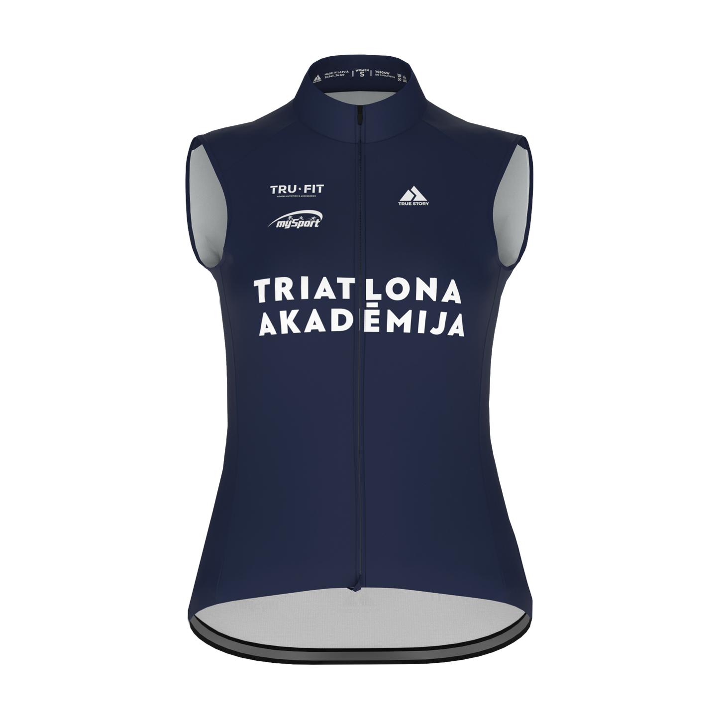 Triatlona akadēmija | TS904W | Vēju aizturoša veste SIEVIEŠU | ZILA