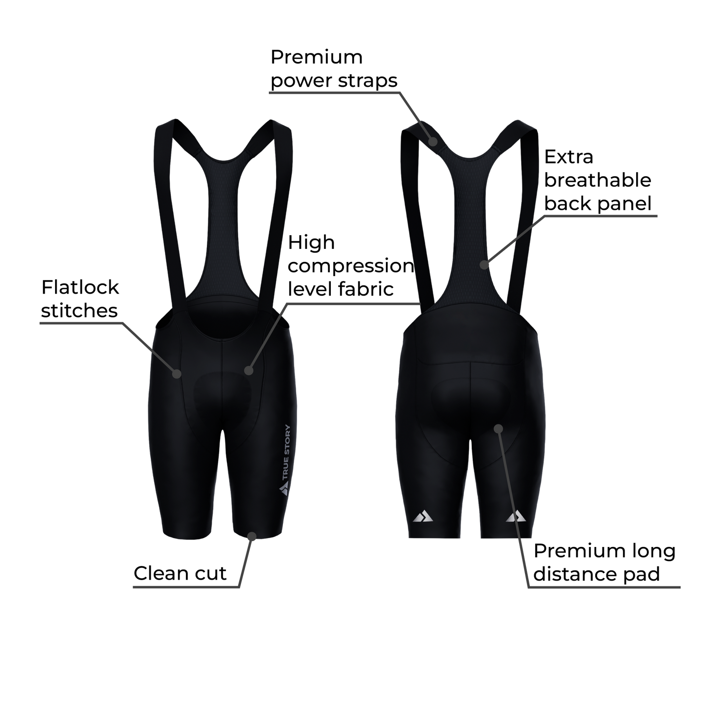 TRUE STORY PRO Cycling bibs APEX