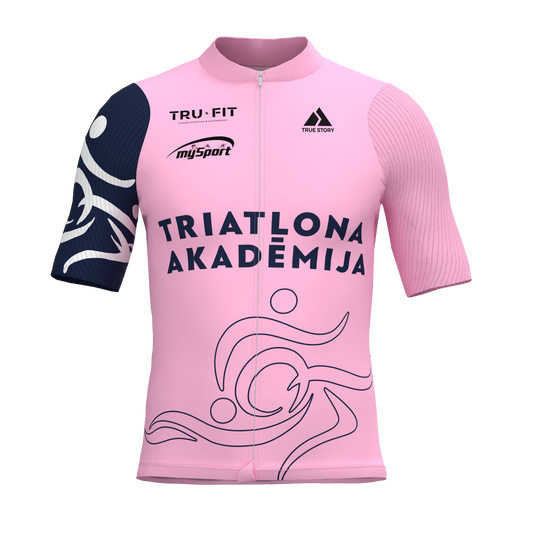 Triatlona akadēmija | SL035 | Velokrekls Evo 5.0 Race ar īsām piedurknēm | ROZĀ