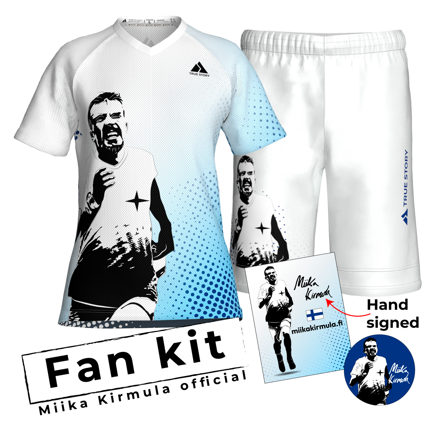 Miika Kirmula jersey, shorts WOMEN & fan kit