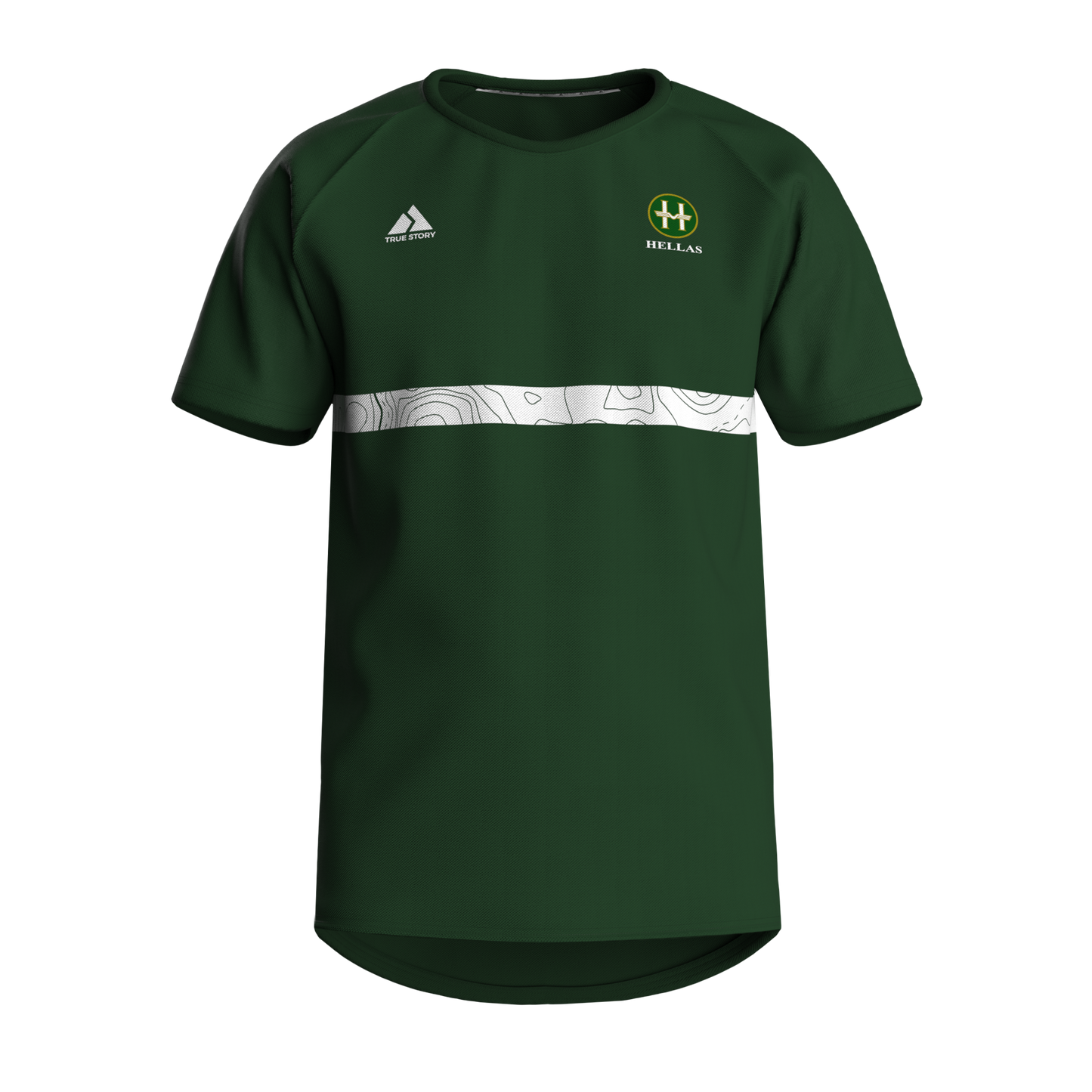 HELLAS | TS761 | Classic running shirt MEN | GREEN