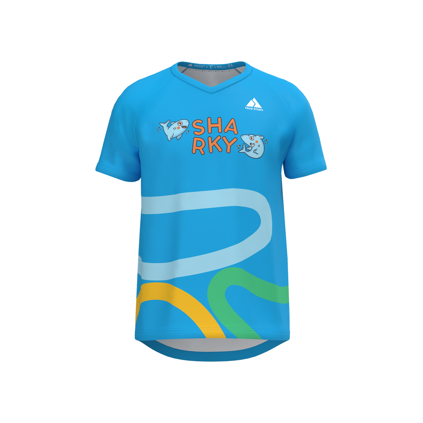 SHARKY | TS762K | Klasiskais skriešanas krekls V-neck BĒRNU