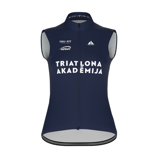 Triatlona akadēmija | TS904W | Vēju aizturoša veste SIEVIEŠU | ZILA